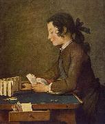 Jean Simeon Chardin The House of Cards oil on canvas